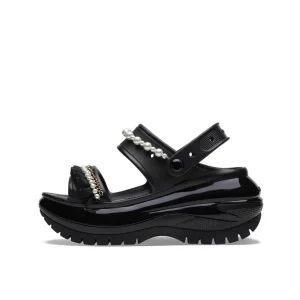 Mega Crush Pearl Ruffle-sandal ”Black”